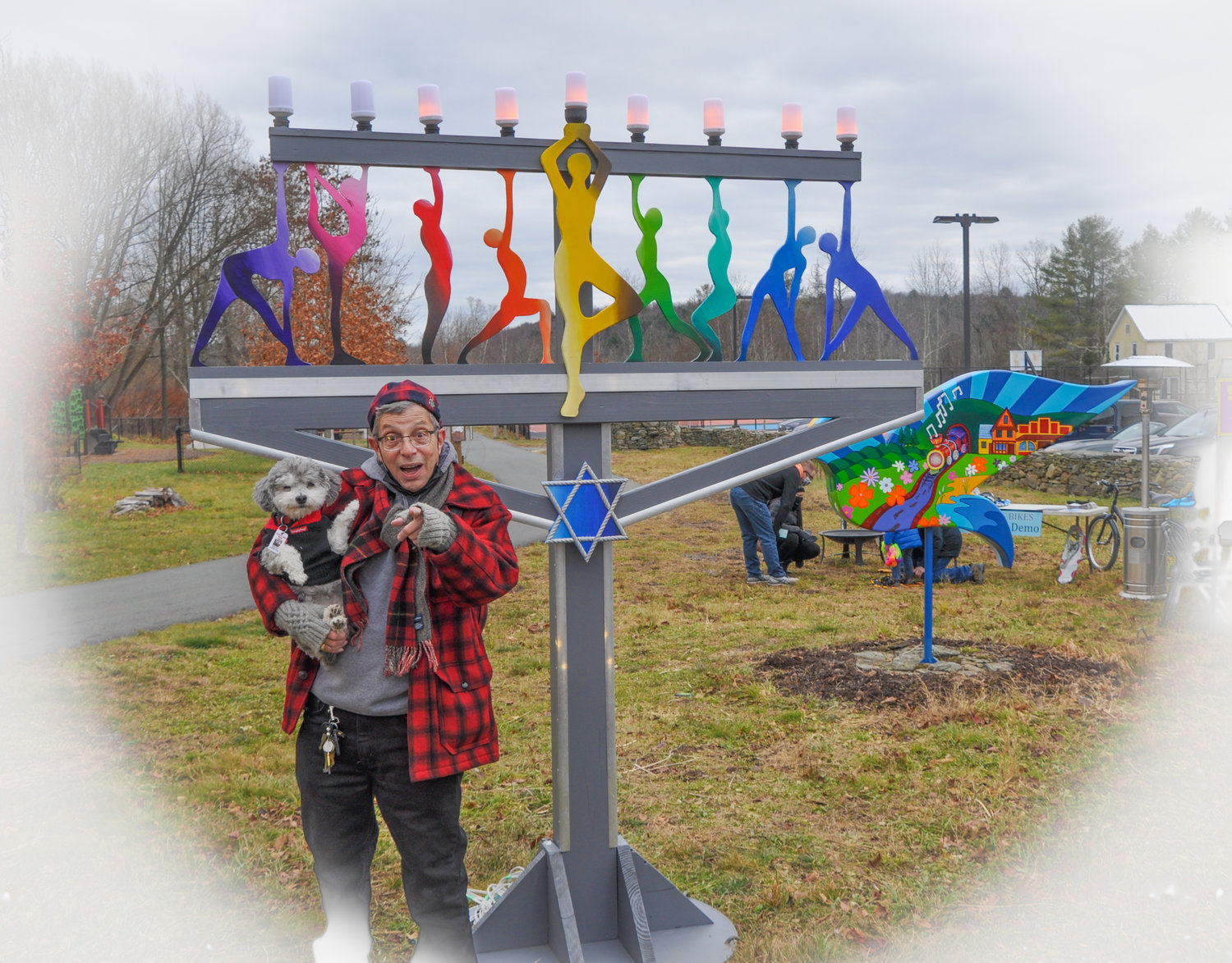 My visit to the town-wide Holiday in Hurleyville celebration last weekend included a stop to admire artist Charley Jordan Gips' beautiful new menorah installation...